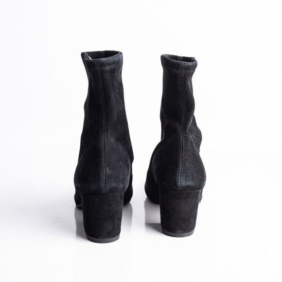 Stuart Weitzman Siggy 60 Black Suede Leather Stretch Sock Boots 36.5 US 6 New - Picture 6 of 10
